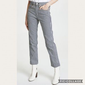 NWT Rag & Bone Stripe Vintage Straight Jeans Sz 24